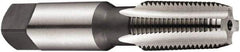 DORMER - 1/4-18 NPT Thread, 4 Flute Standard Pipe Tap - 75mm OAL, 27mm Thread Length, Bright Finish, High Speed Steel - Exact Tool & Supply
