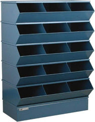 Stackbin - 5 Bin, Shelving Unit with Openings & Base - 37" Wide x 53-1/2" High - Exact Tool & Supply
