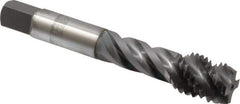 OSG - 5/8-11 UNC 4 Flute 3B Modified Bottoming Spiral Flute Tap - Vanadium High Speed Steel, TiCN Finish, 3-13/16" OAL, Right Hand Flute, Right Hand Thread, H3, Series 290 - Exact Tool & Supply