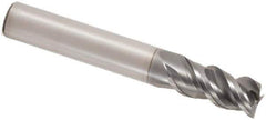 Seco - 12mm, 3 Flute, Single End, Solid Carbide, 2.5mm Corner Radius End Mill - 80mm OAL, 48° Helix, Right Hand Flute, 26mm LOC, Right Hand Cut - Exact Tool & Supply