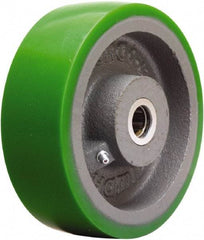 Hamilton - 6 Inch Diameter x 2 Inch Wide, Polyurethane on Cast Iron Caster Wheel - 1,200 Lb. Capacity, 2-1/4 Inch Hub Length, 1-3/16 Inch Axle Diameter, Plain Bore Bearing - Exact Tool & Supply