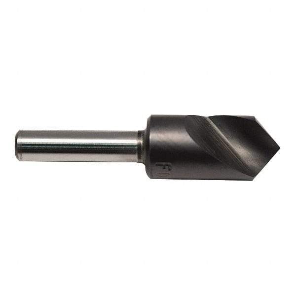 M.A. Ford - 1/4" Head Diam, 1/4" Shank Diam, 1 Flute 60° High Speed Steel Countersink - ALtima Blaze Finish, 2" OAL - Exact Tool & Supply
