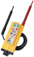 Ideal - 100 VAC/VDC to 600 VAC/VDC, Voltage Tester - LED and Neon Lamps Display, 60 Hz, LR44 Power Supply - Exact Tool & Supply