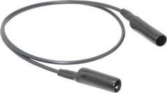 Pomona - Black Electrical Test Equipment Patch Cord - Use with Alligators Test Clips - Exact Tool & Supply