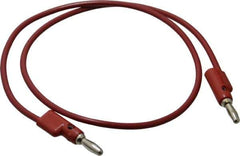 Pomona - Red Electrical Test Equipment Leads - Use with Stacking Banana Plugs - Exact Tool & Supply