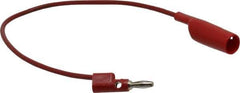 Pomona - Red Electrical Test Equipment Clip - Use with 0.300" Terminal, Banana Plugs - Exact Tool & Supply