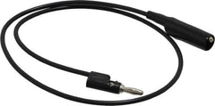 Pomona - Black Electrical Test Equipment Clip - Use with 0.300" Terminal, Banana Plugs - Exact Tool & Supply