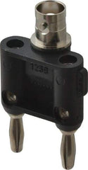 Pomona - Black Electrical Test Equipment Adapter - Use with Female BNC to Double Banana Plugs - Exact Tool & Supply