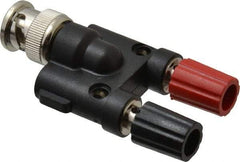 Pomona - Black Electrical Test Equipment Adapter - Use with Male BNC to Double Binding Posts - Exact Tool & Supply