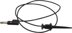 Pomona - Black Electrical Test Equipment Patch Cord - Use with Test Clips - Exact Tool & Supply