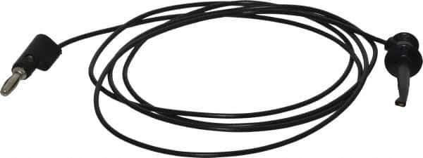 Pomona - Black Electrical Test Equipment Patch Cord - Use with Test Clips - Exact Tool & Supply
