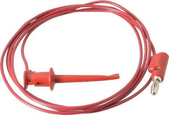 Pomona - Red Electrical Test Equipment Patch Cord - Use with Test Clips - Exact Tool & Supply