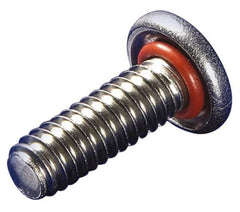 APM HEXSEAL - #6-32 UNC, 3/8" OAL Phillips Drive Machine Screw - Flat Head, Grade 18-8 Stainless Steel, Uncoated, Bonded Sealing - Exact Tool & Supply