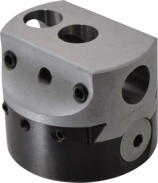 Interstate - 4" Body Diam, Manual Offset Boring Head - 5" to 12" Bore Diam, 1" Bar Hole Diam - Exact Tool & Supply
