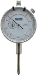 Fowler - 1" Range, 0-25-0 (Balanced), 0-50 (Continuous) Dial Reading, 0.0005" Graduation Dial Drop Indicator - 2-1/4" Dial, 0.05" Range per Revolution, Revolution Counter - Exact Tool & Supply