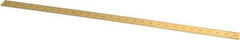 Fowler - 12" Long, 1/64, 1/32" and 0.5, 1mm Graduation, Flexible Steel Rule - English/Metric Graduation Style, 1/2" Wide, Yellow, Titanium Finish - Exact Tool & Supply