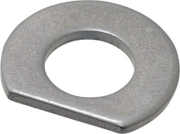 Made in USA - 5/16" Screw Size, 0.343" ID, 1008/1010 Steel Clipped Washer - 0.338 to 0.348" ID, 0.677 to 0.697" OD, 0.055 to 0.065" Thickness, Uncoated - Exact Tool & Supply