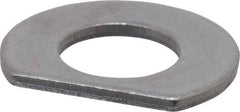 Made in USA - 3/8" Screw Size, 0.444" ID, 1008/1010 Steel Clipped Washer - 0.439 to 0.449" ID, 0.864 to 0.884" OD, 0.055 to 0.065" Thickness, Uncoated - Exact Tool & Supply
