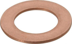 Made in USA - 0.032" Thick, 3/8" Inside x 5/8" OD, Round Shim - 5/16" Screw, Uncoated C-172 Copper - Exact Tool & Supply