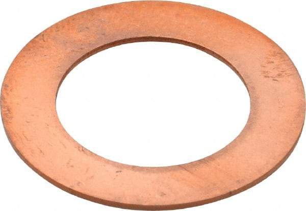Made in USA - 0.032" Thick, 5/8" Inside x 1" OD, Round Shim - 9/16" Screw, Uncoated C-172 Copper - Exact Tool & Supply