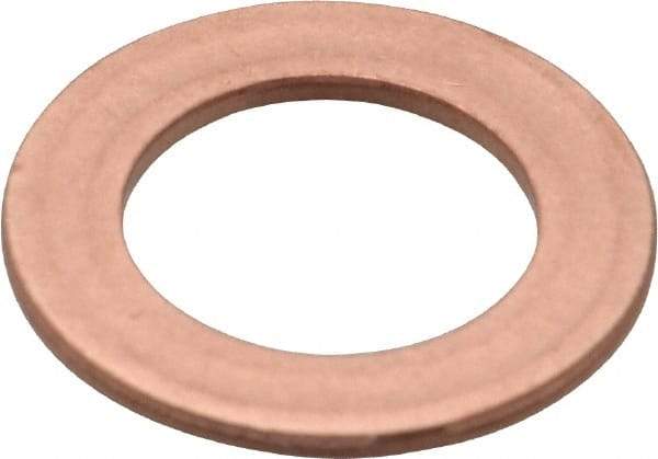 Made in USA - 0.064" Thick, 5/8" Inside x 1" OD, Round Shim - 9/16" Screw, Uncoated C-172 Copper - Exact Tool & Supply