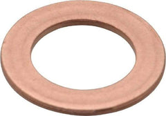 Made in USA - 0.064" Thick, 5/8" Inside x 1" OD, Round Shim - 9/16" Screw, Uncoated C-172 Copper - Exact Tool & Supply