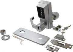 Kaba Access - Heavy Duty Combination Entry Lever Lockset with Key Override - 2-3/4" Back Set, 6 or 7 Pin Length Best & Compatible Cylinder (Core Not Included), Satin Chrome Finish - Exact Tool & Supply