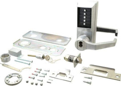 Kaba Access - Heavy Duty Combination Entry Lever Lockset with Key Override - 2-3/4" Back Set, 6 or 7 Pin Length Best & Compatible Cylinder (Core Not Included), Satin Chrome Finish - Exact Tool & Supply