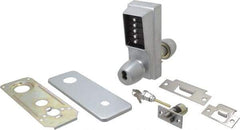 Kaba Access - 1-3/8 to 2-1/4" Door Thickness, Satin Chrome Pushbutton Knob Lockset - 2-3/4" Back Set, 6 or 7 Pin Length Best & Compatible (Core Not Included) Cylinder - Exact Tool & Supply
