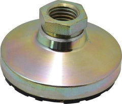 Gibraltar - 544 kg Capacity, M16 Thread, 31.7mm OAL, Steel Stud, Tapped Pivotal Socket Mount Leveling Pad - 63.5mm Base Diam, Rubber Pad, 22mm Hex - Exact Tool & Supply