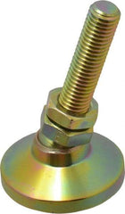 Gibraltar - M12 Bolt Thread, Studded Pivotal Stud Mount Leveling Pad & Mount - 2,268 Kg Capacity, 47.6mm Base Diam, 51mm Thread Length - Exact Tool & Supply