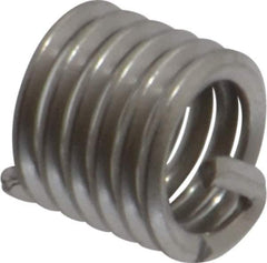 Recoil - #12-24 UNC, 0.324" OAL, Free Running Helical Insert - 6 Free Coils, Tanged, Stainless Steel, 1-1/2D Insert Length - Exact Tool & Supply
