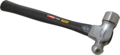 Stanley - 1-1/2 Lb Head High Carbon Steel Ball Pein Hammer - Hickory Handle, 15-1/8" OAL - Exact Tool & Supply