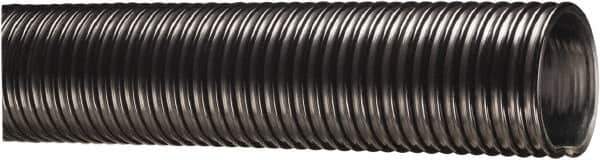 Kuriyama of America - 6" ID x 6.81" OD, 30 Max psi, 28 In. Hg, Dry Material Handling & Transfer Hose - Polyurethane Liner, PVC Cover, -40 to 150°F, 12" Bend Radius, 20' Coil Length, Black - Exact Tool & Supply
