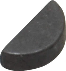 Made in USA - #302-1/2 Standard Woodruff Key - 5/16" Long x 3/32" Wide, Steel - Exact Tool & Supply