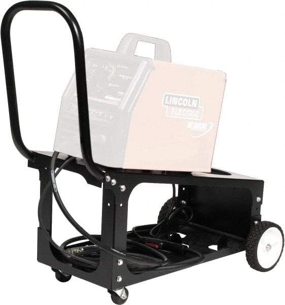 Lincoln Electric - 24" Long x 12" Wide x 47" High, Gas Cylinder Welding Cart - Fits 4, 5, 6, 7" Diameter Cylinders - Exact Tool & Supply