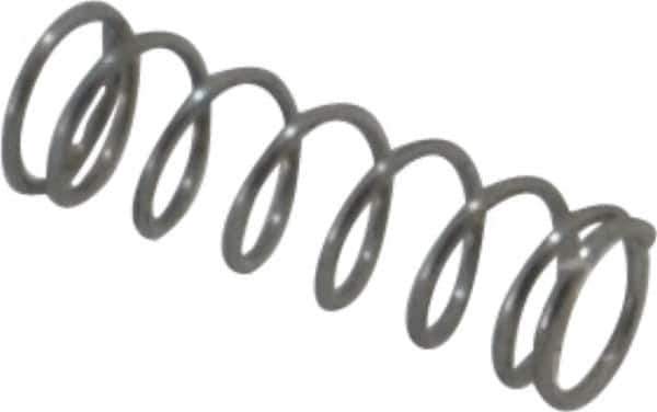 Value Collection - 0.12" OD, 0.012" Wire, 3/8" Free Length, Music Wire Compression Stock Springs Spring - 4.11 Lb Spring Rating - Exact Tool & Supply