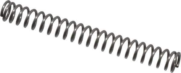 Value Collection - 0.12" OD, 0.016" Wire, 1" Free Length, Music Wire Compression Stock Springs Spring - 3.84 Lb Spring Rating - Exact Tool & Supply