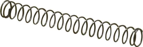 Value Collection - 0.24" OD, 0.02" Wire, 2" Free Length, Music Wire Compression Stock Springs Spring - 1.32 Lb Spring Rating - Exact Tool & Supply