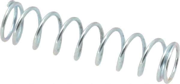 Value Collection - 0.24" OD, 0.026" Wire, 1" Free Length, Music Wire Compression Stock Springs Spring - 5.5 Lb Spring Rating - Exact Tool & Supply