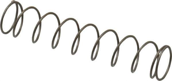 Value Collection - 0.3" OD, 0.02" Wire, 1-1/2" Free Length, Music Wire Compression Stock Springs Spring - 1.34 Lb Spring Rating - Exact Tool & Supply