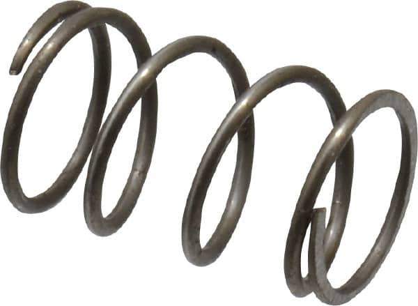 Value Collection - 0.3" OD, 0.026" Wire, 1/2" Free Length, Music Wire Compression Stock Springs Spring - 9.38 Lb Spring Rating - Exact Tool & Supply