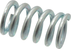 Value Collection - 0.3" OD, 0.047" Wire, 1/2" Free Length, Music Wire Compression Stock Springs Spring - 93.61 Lb Spring Rating - Exact Tool & Supply