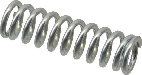 Value Collection - 0.3" OD, 0.047" Wire, 1" Free Length, Music Wire Compression Stock Springs Spring - 41.95 Lb Spring Rating - Exact Tool & Supply