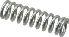 Value Collection - 0.3" OD, 0.047" Wire, 1" Free Length, Music Wire Compression Stock Springs Spring - 41.95 Lb Spring Rating - Exact Tool & Supply