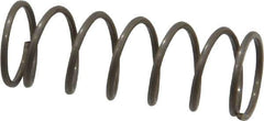 Value Collection - 0.36" OD, 0.032" Wire, 1" Free Length, Music Wire Compression Stock Springs Spring - 7.11 Lb Spring Rating - Exact Tool & Supply