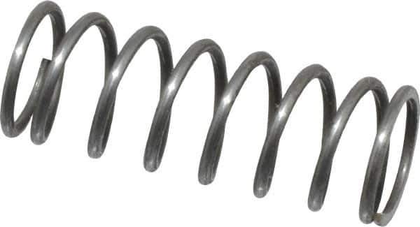 Value Collection - 0.36" OD, 0.035" Wire, 1" Free Length, Music Wire Compression Stock Springs Spring - 9.32 Lb Spring Rating - Exact Tool & Supply