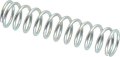 Value Collection - 0.36" OD, 0.041" Wire, 1-1/2" Free Length, Music Wire Compression Stock Springs Spring - 10.7 Lb Spring Rating - Exact Tool & Supply