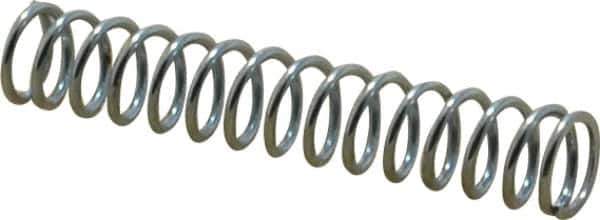 Value Collection - 0.36" OD, 0.041" Wire, 2" Free Length, Music Wire Compression Stock Springs Spring - 7.91 Lb Spring Rating - Exact Tool & Supply