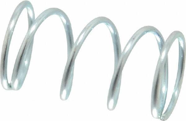 Value Collection - 0.42" OD, 0.035" Wire, 3/4" Free Length, Music Wire Compression Stock Springs Spring - 10.16 Lb Spring Rating - Exact Tool & Supply